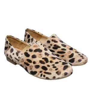 B.O.C womens slip on flat Hailey tan leopard up casual dress shoe size 9W NEW